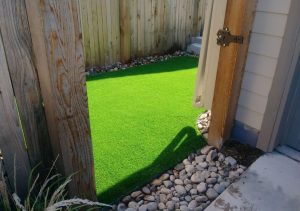 Artificial turf installed in a Miami backyard