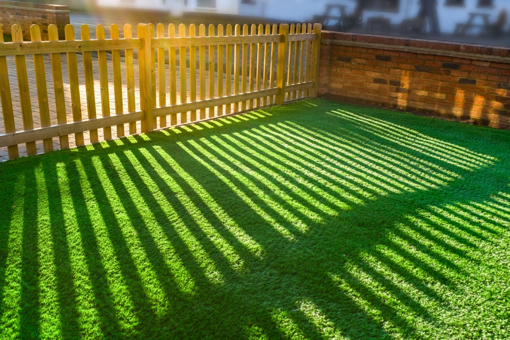 sun on artificial turf